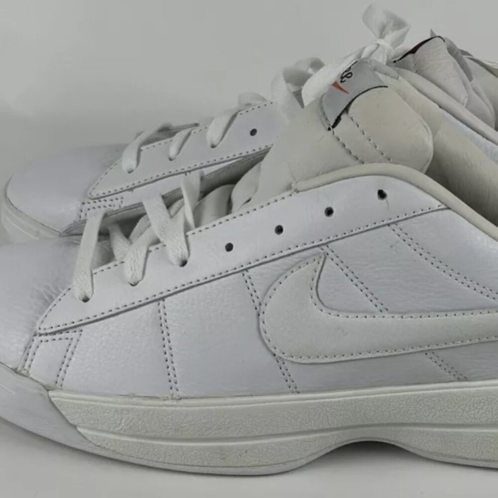 Vintage Unworn Nike Solid White Classic Sneakers Shoes Mens 14 Low Top